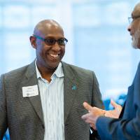 Guests enjoy conversation at Pave the Way